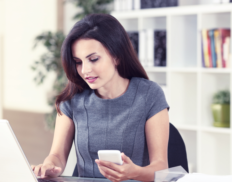 woman-using-phone